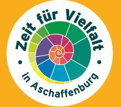 Logo Zeit für Vielfalt, Schnecke in vielen Farben
