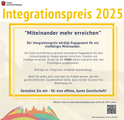 Jetzt bewerben: Integrationspreis 2025