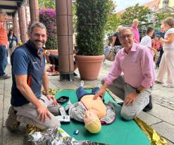 Landrat Dr. Alexander Legler und Oberbürgermeister Jürgen Herzing beim Aktionstag