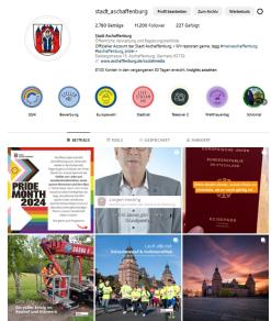 Instagram-Kanal der Stadt Aschaffenburg