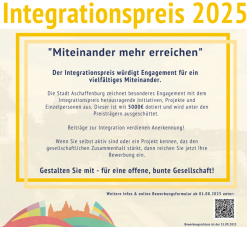 Bewerben Sie sich für den Integrationspreis 2025