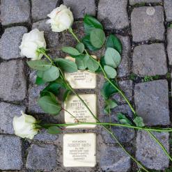 Neu verlegte Stolpersteine