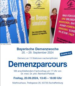 Werbeplakat für Demenzparcours