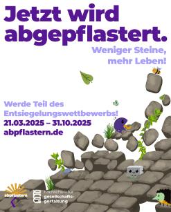 Plakat für die Aktion abpflastern