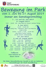  Plakat Bewegung im Park 2019