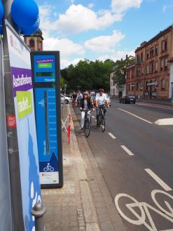  Foto von der Einweihung der Fahrradzählstelle in der Alexandrastraße