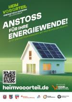  Plakat zur Kampagne "Heimvooorteil - Anstoß für Ihre Energiewende"