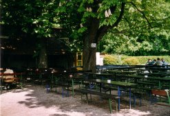 Blick in den Biergarten