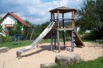 Rutschenturm im Sandkasten auf dem Spielplatz Am Sternberg