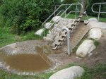 Matschspielbecken auf dem Spielplatz Elsavastraße