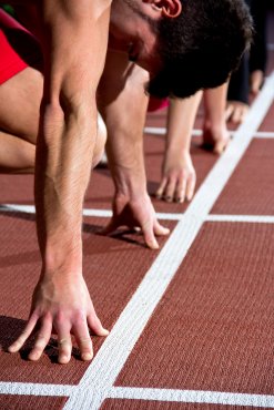 Läufer beim Start