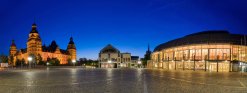 Schlosspanoramaaufnahme mit Stadthalle