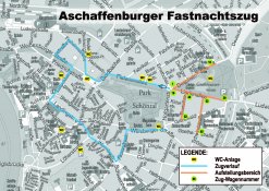 Plan zum Faschingszug 2018