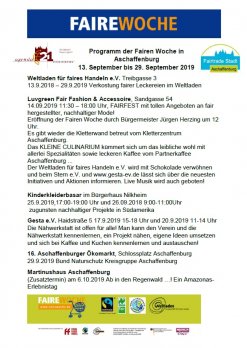 Programm der Fairen Woche