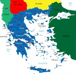 Karte Griechenland
