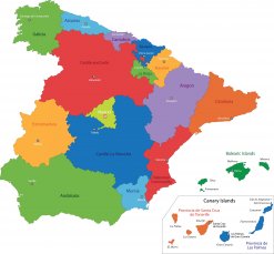 Karte Spanien