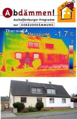 Thermografie und Foto eines Wohnhauses