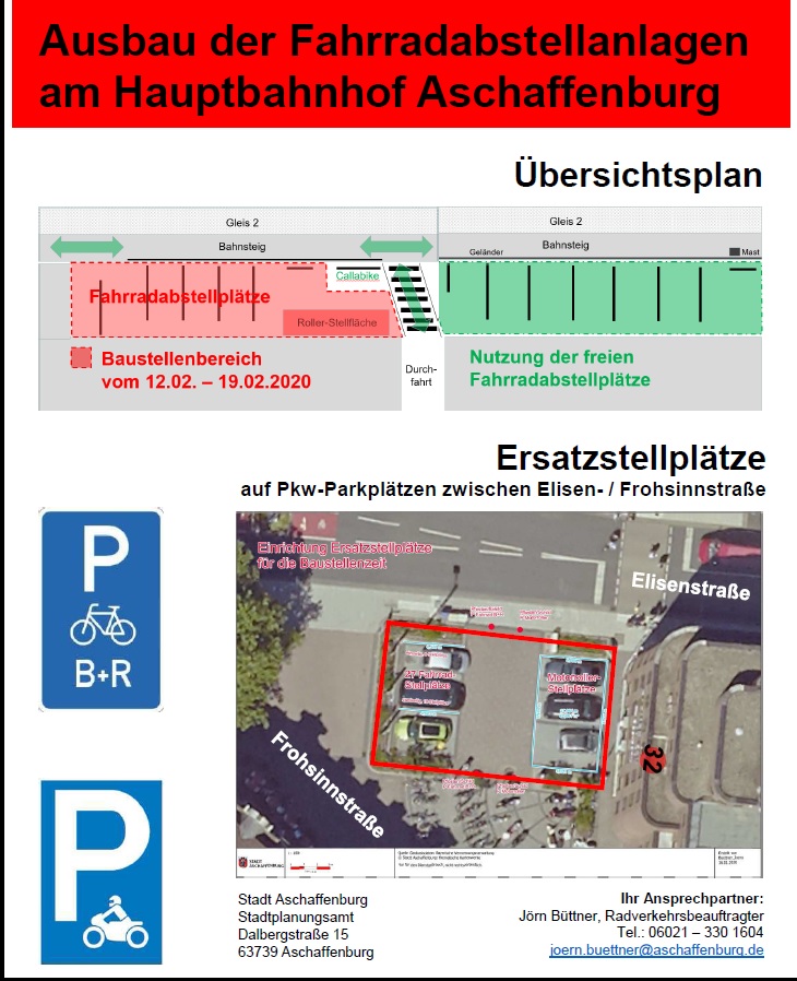 Bauplan zu Fahrradabstellanlagen