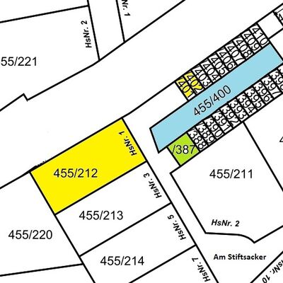 Gemarkung Leider, "Am Stiftsacker 1", Stellplätze Fl.-Nrn. 455/401 und 455/402 sowie gemeinschaftliche Verkehrsfläche Fl.-Nr. 455/400 und gemeinschaftliche Entsorgungsfläche Fl.-Nr. 455/387