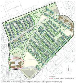 Gestaltungsvorschlag für das Baugebiet "Anwandeweg", Stadt Aschaffenburg