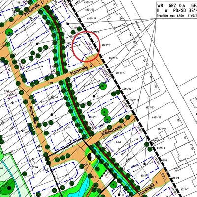 Ausschnitt aus dem Bebbaungsplan 5_27