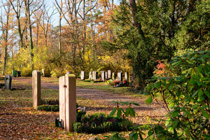 Bild vergr&ouml;&szlig;ern: Gräber auf dem Waldfriedhof in Aschaffenburg