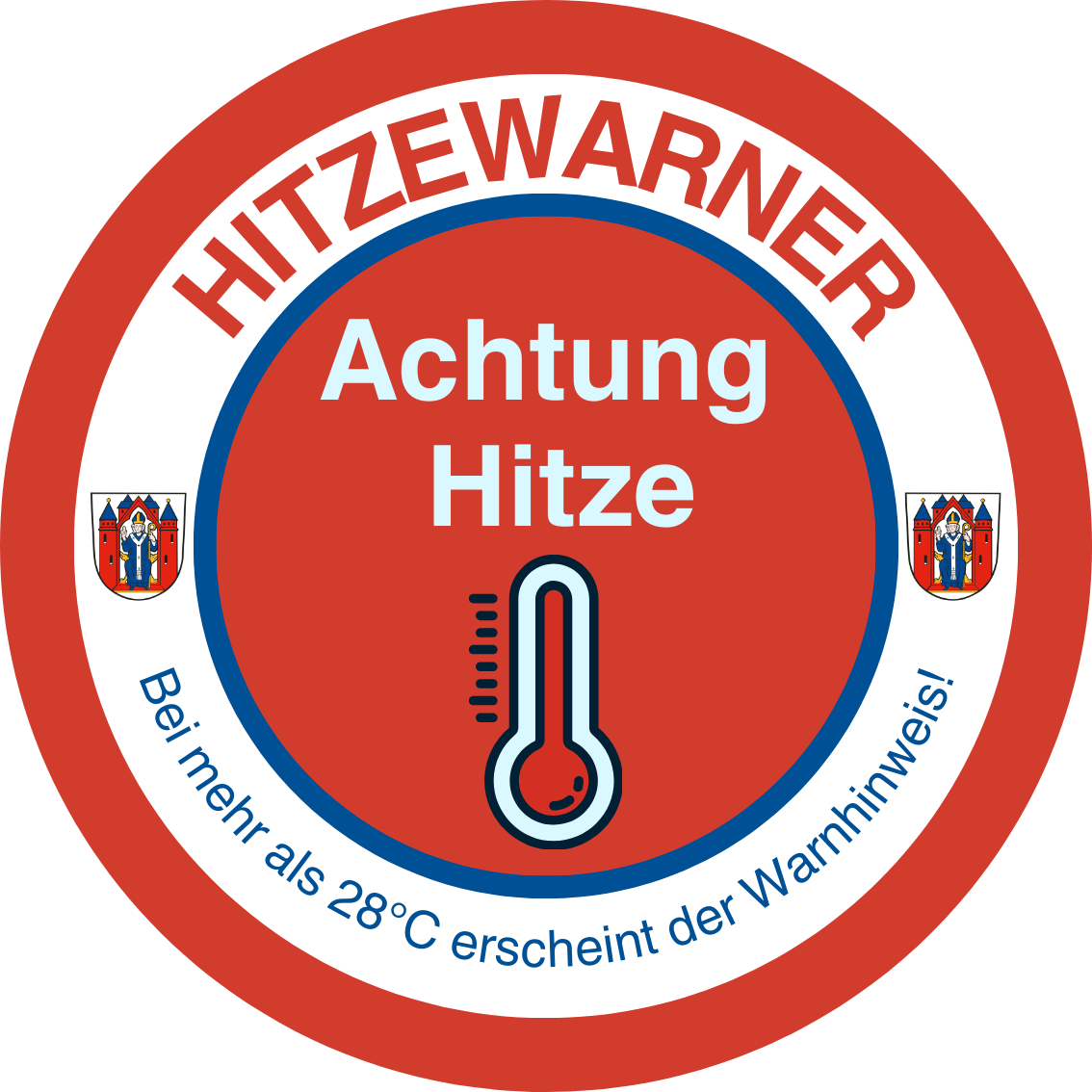 Aukleber, der sich zur Warnung bei Hitze verfärbt