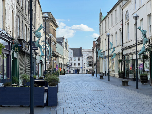 Fußgängerzone, Highstreet in Perth, der schottischen Partnerstadt von Aschaffenburg