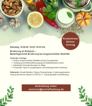 Bild vergr&ouml;&szlig;ern: Infoplakat Ernährung im Rollstuhl