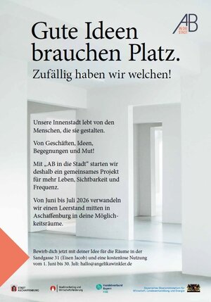 Bild vergr&ouml;&szlig;ern: Flyer zum Projekt AB in die Stadt