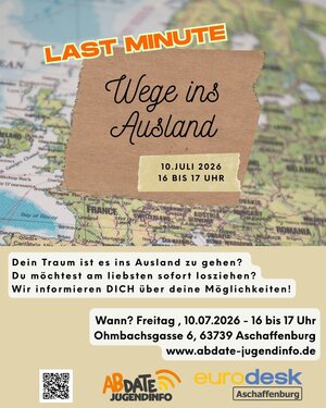 Bild vergr&ouml;&szlig;ern: Weltkarte, darüber Schrift mit Infos zur Veranstaltung