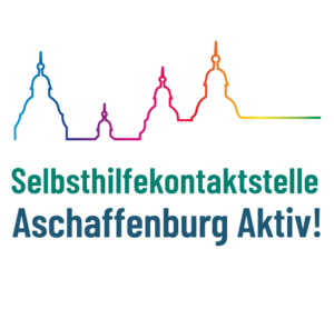 Bild vergr&ouml;&szlig;ern: Logo der Selbsthilfekontaktstelle, Umriss Schloss Johannisburg mit Schriftzug Selbsthilfekontaktstelle Aschaffenburg Aktiv!