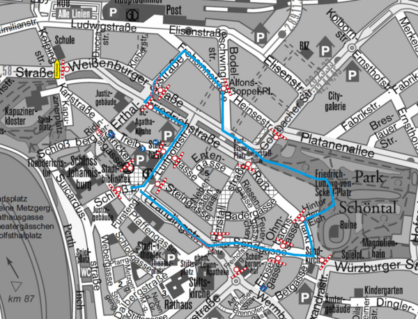 Streckenplan Sefra-Lauf