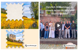 Bild vergr&ouml;&szlig;ern: Screenshot der Startseite mit einem Ausschnitt der Social Wall.