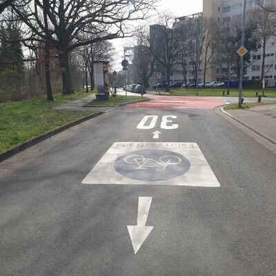 Fahrradstraße Deutsche Straße