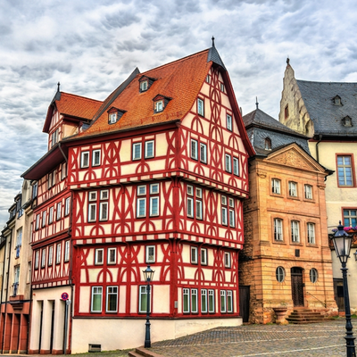 Bild vergr&ouml;&szlig;ern: Fachwerkhaus in der Altstadt von Aschaffenburg